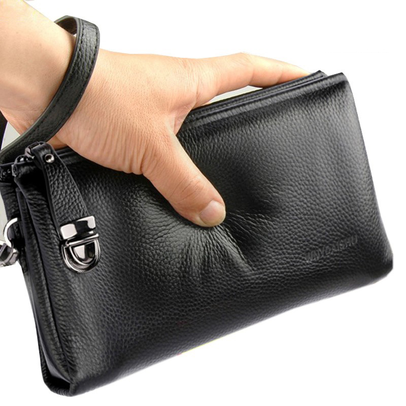 Leather Wallet Men - 2025 Tas Tangan Pria Kulit Sapi