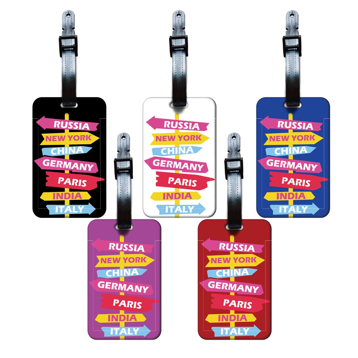 Travel Luggage Set - Indikator Rambu Jalan Kreatif, Label Bagasi,
