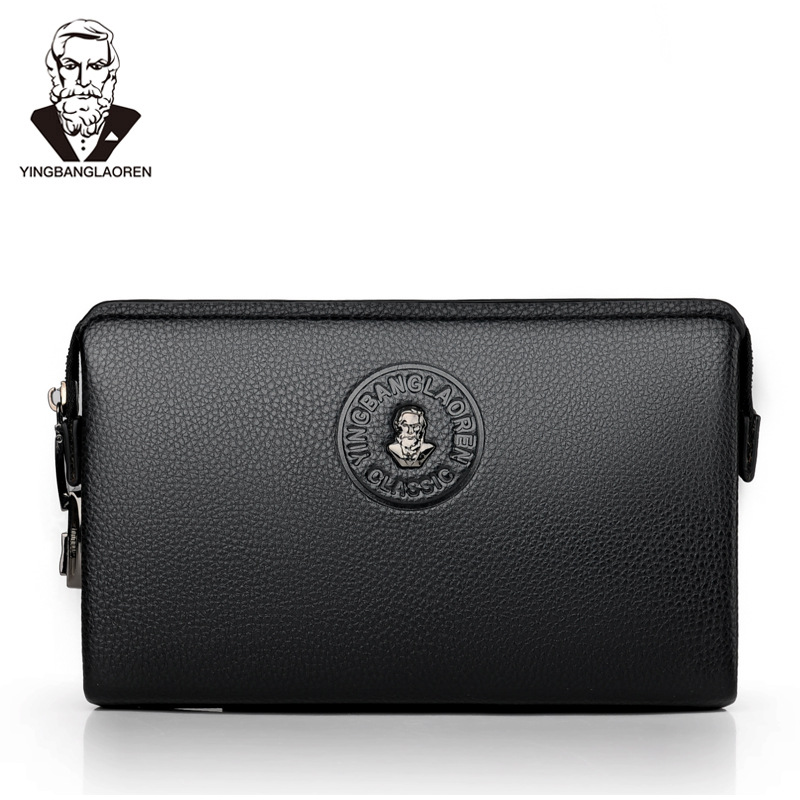 Leather Wallet Men - Dompet Panjang Pria Kantong Ponsel Tas