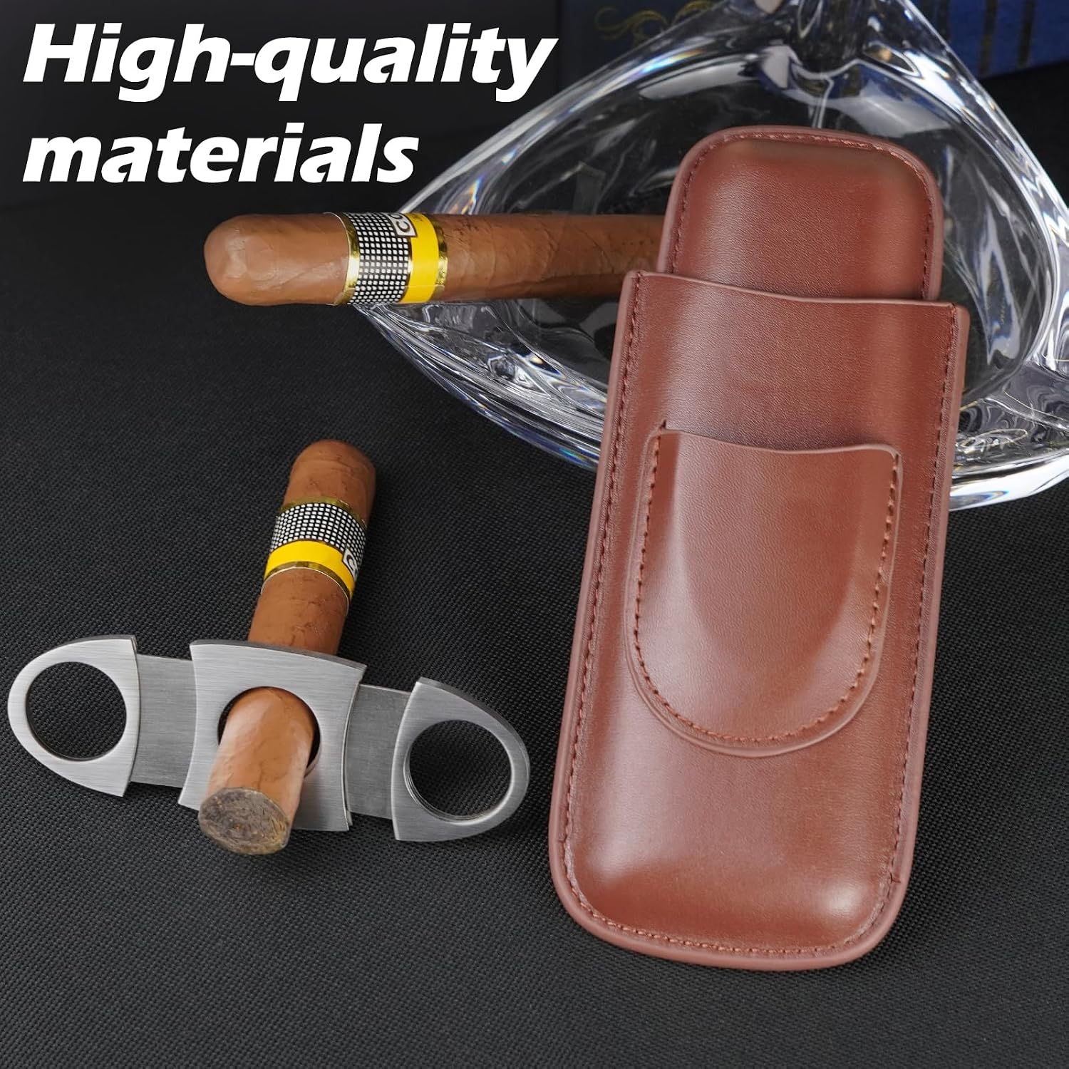 Kotak Rokok Portabel dengan 2  - Premium Cigar Case ulasan dan harga