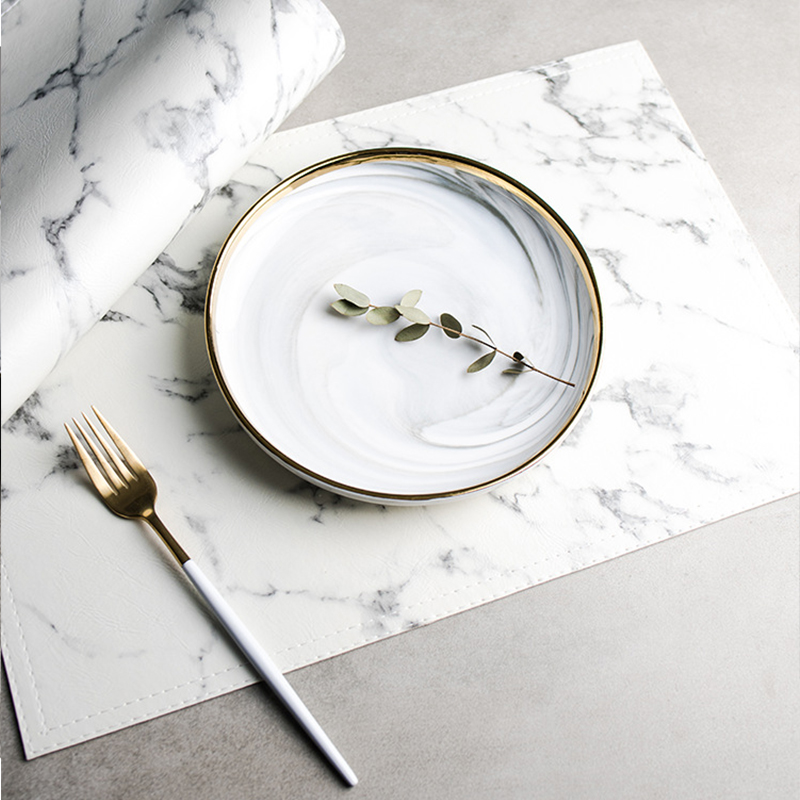 Alas Peralatan Makan Berbahan  - Marble Coaster Set ulasan dan harga