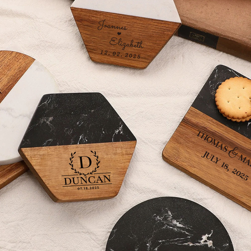 Set Coaster Marmer Personal, H - Marble Coaster Set ulasan dan harga