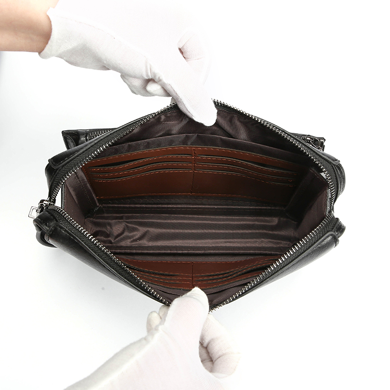 Tas Genggam Anti Maling dengan - Leather Wallet Men ulasan dan harga